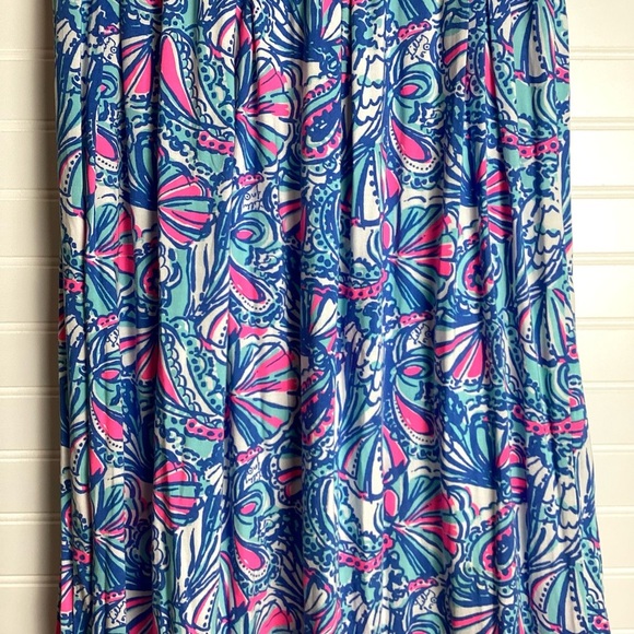 LILLY PULITZER Dress Girls XLarge For Target Floral  Maxi Fit & Flare Preppy - Picture 9 of 11